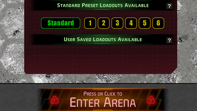 Preset loadouts available in Rezarus Laser Wars
