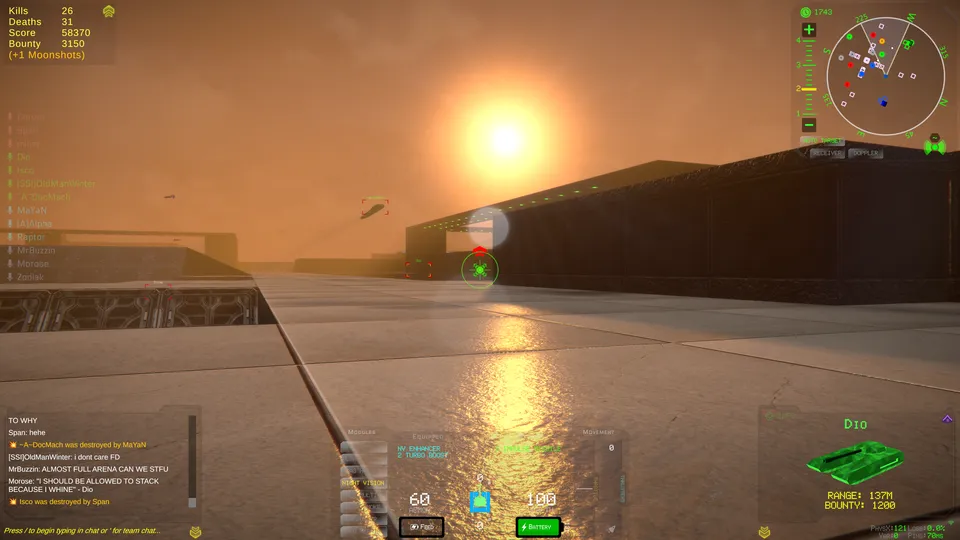 Impulse Wars Tank Flying In Angles — Rezarus Gameplay Screenshot