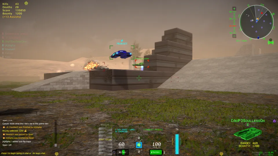 Three Players Battling Over A Reload Pad In Phoenix Wars Strife — Rezarus Gameplay Screenshot